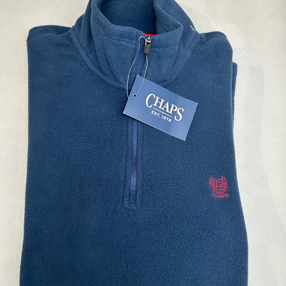 Chaps Men's Navy Zip-Up Sweater